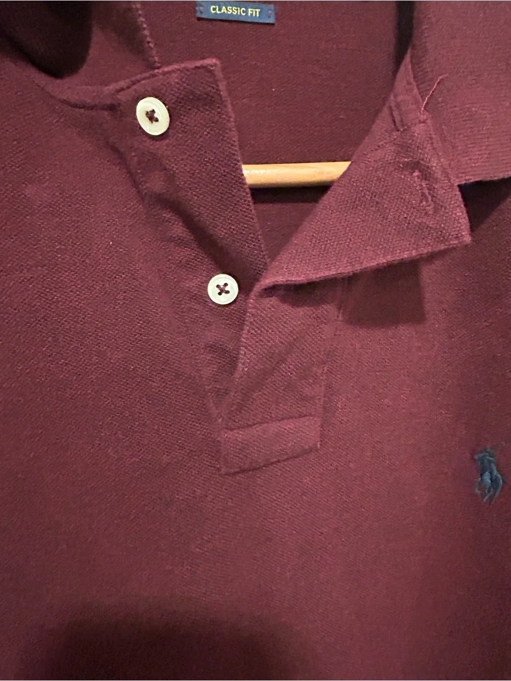 Polo Ralph Lauren Men’s Classic Fit Long Sleeve Mesh Polo Maroon Preppy Medium